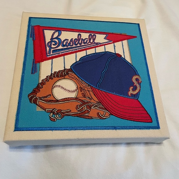 Canvas Baseball Wall Decor Picture Kids Sports - Picture 2 of 4